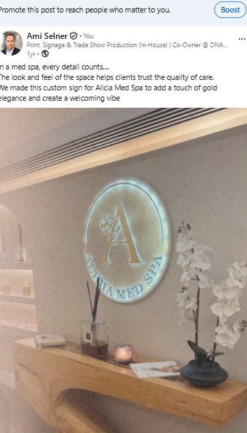 Alicia Med Spa Miami reception sign