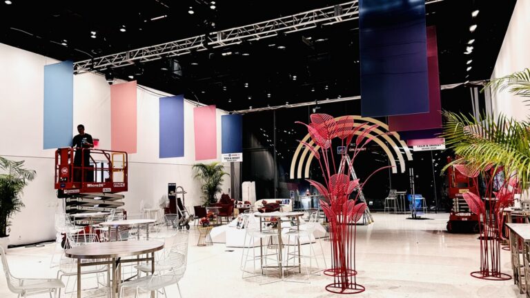 Tech & Invest Miami event graphics produced and installed by DNA Marketing & Printing at Faena Forum, Miami Beach