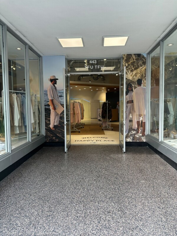 Completed TFU TFU storefront and entrance installation on Lincoln Road Miami Beach